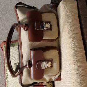 Dooney & Bourke Shoulder Bag With Leather Straps and Trim